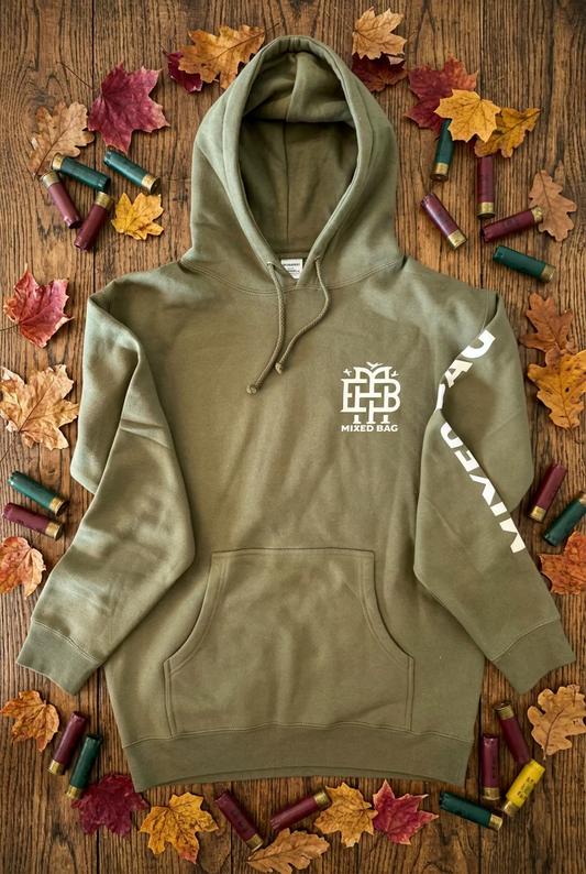 "The Perfect way to tailgate" Hooded Sweatshirt- Army Green