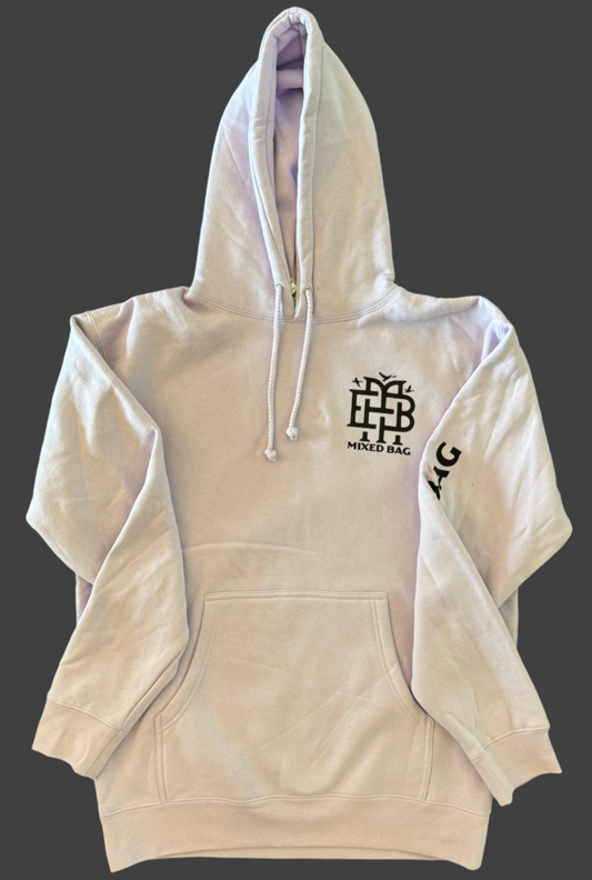 "Mixed Bag" Logo Hooded Sweatshirt-Purple