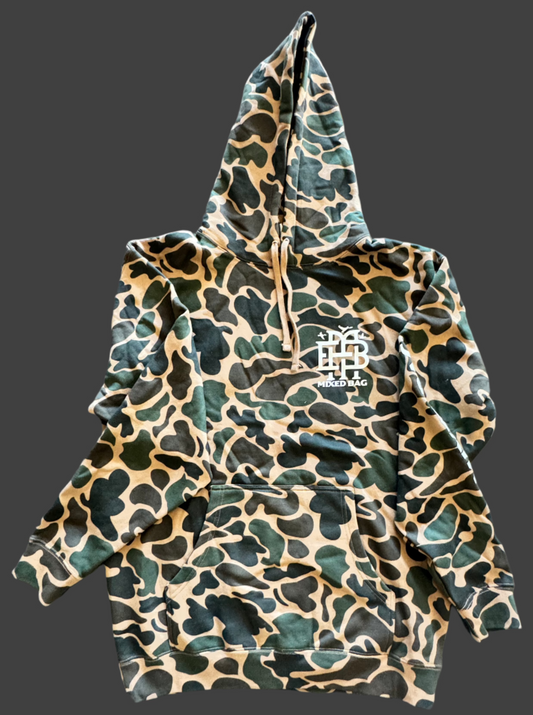 "Mixed Bag" Logo Hooded Sweatshirt- Camo