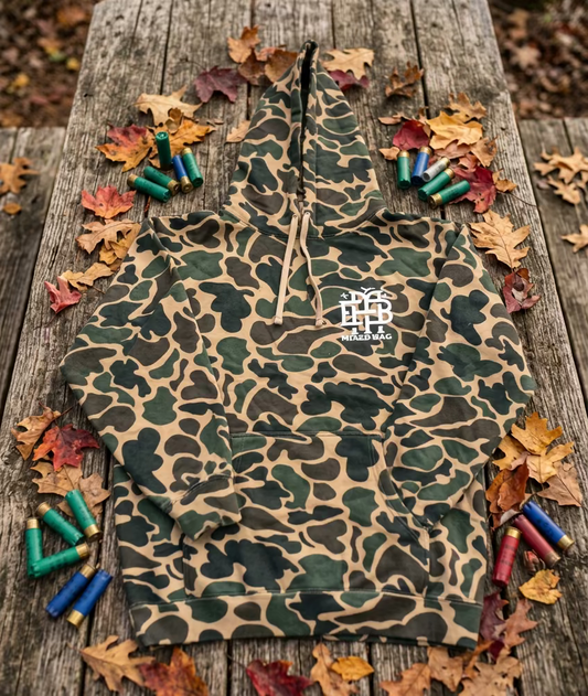 "Mixed Bag" Logo Hooded Sweatshirt- Camo