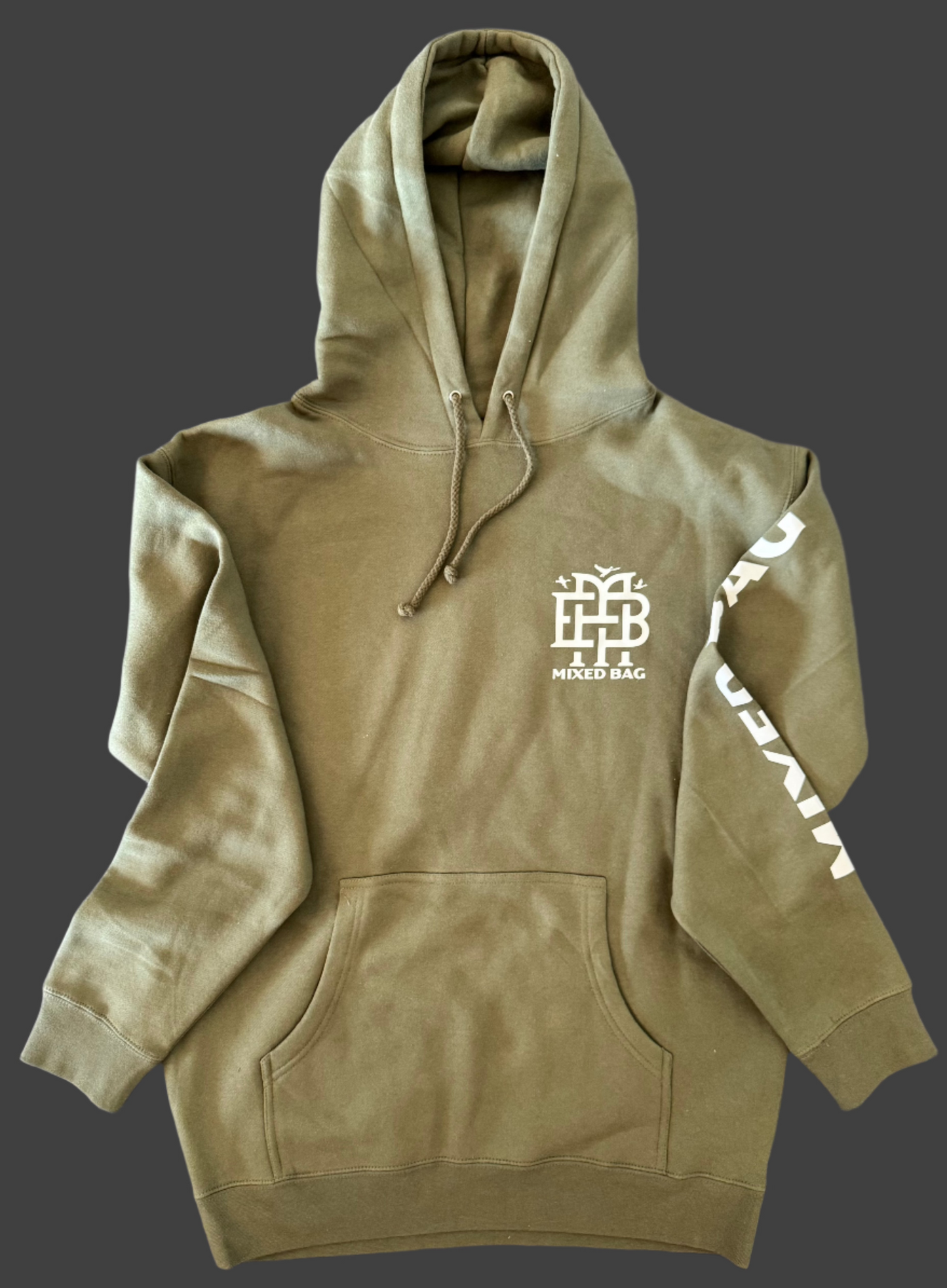 "The Perfect way to tailgate" Hooded Sweatshirt- Army Green