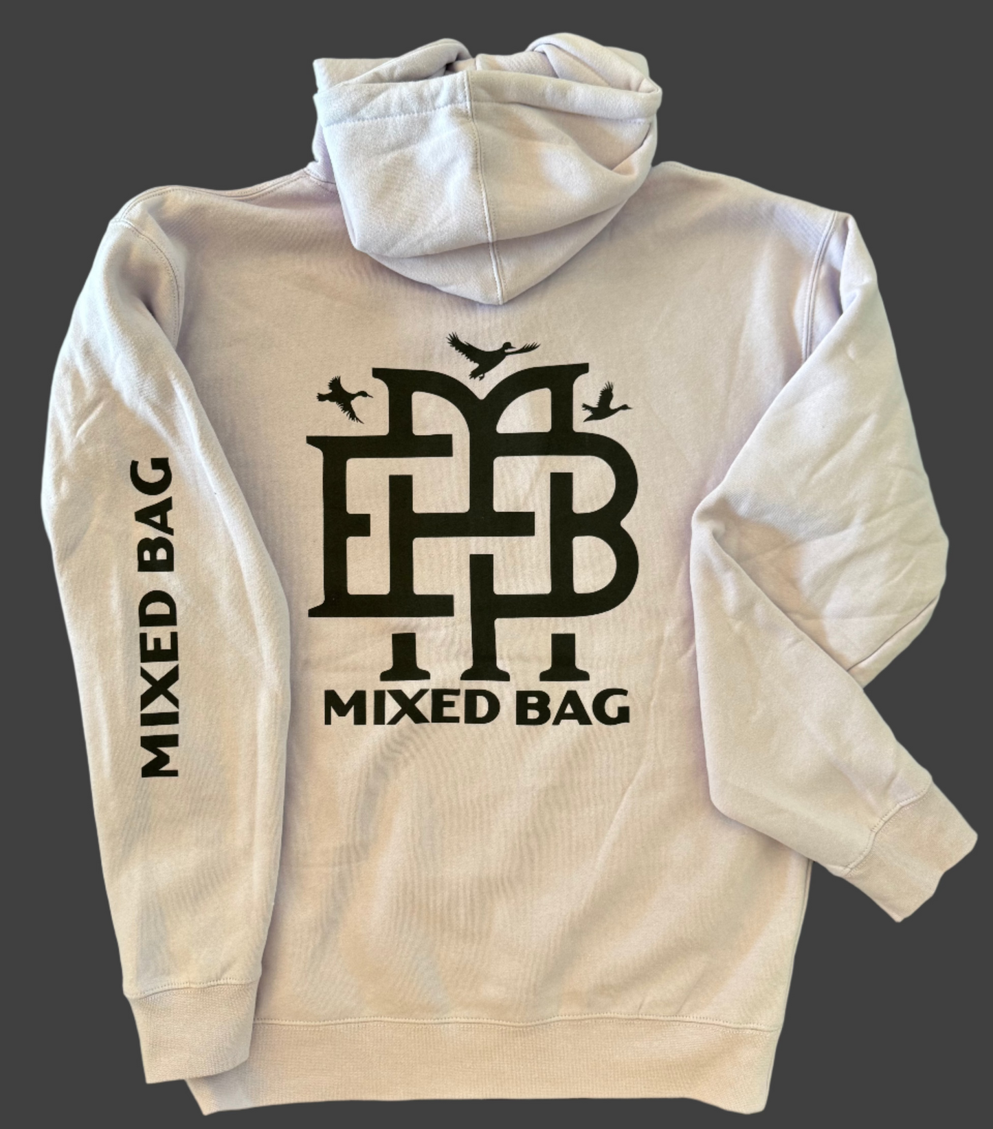 "Mixed Bag" Logo Hooded Sweatshirt-Purple