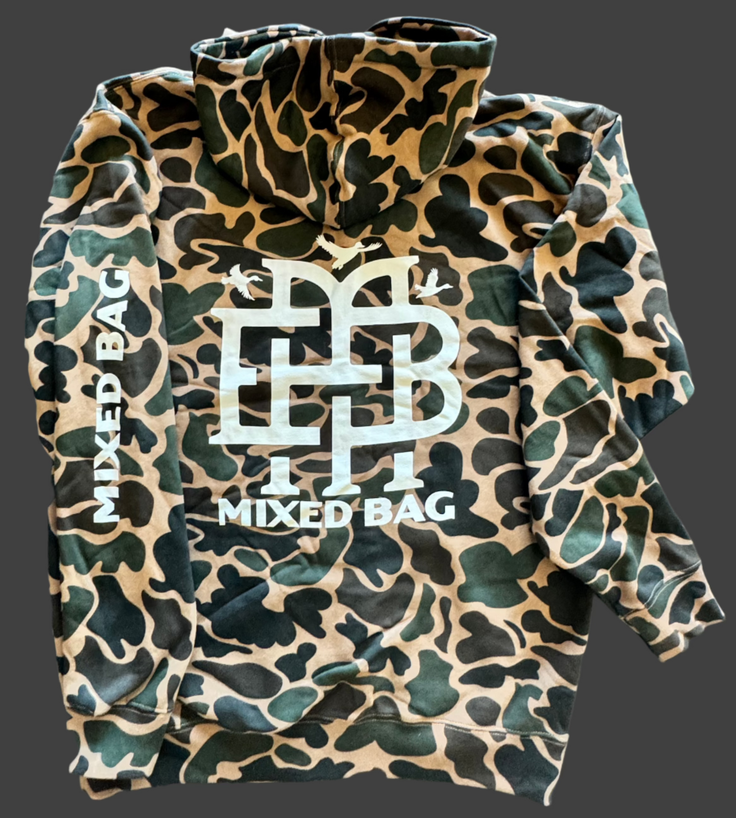 "Mixed Bag" Logo Hooded Sweatshirt- Camo